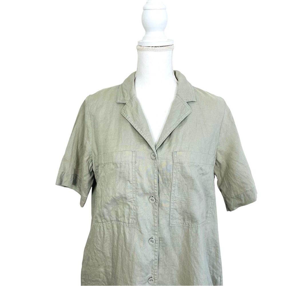 Everlane Seagrass Linen Shirt Dress Small - Picture 12 of 15